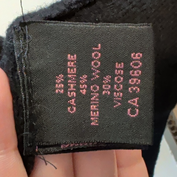 PINK TARTAN black cashmere blend cardigan - Picture 10 of 11